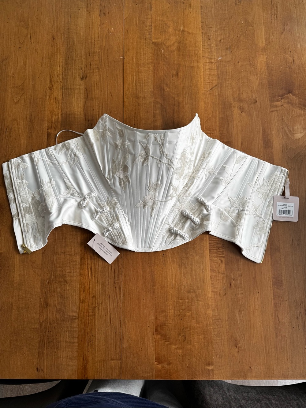 SAU LEE Sutton Embroidered Corset Top Size 4 NWT